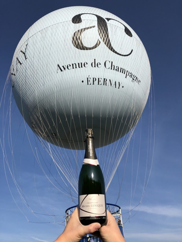 Ballon captif Epernay avenue de champagne Epernay