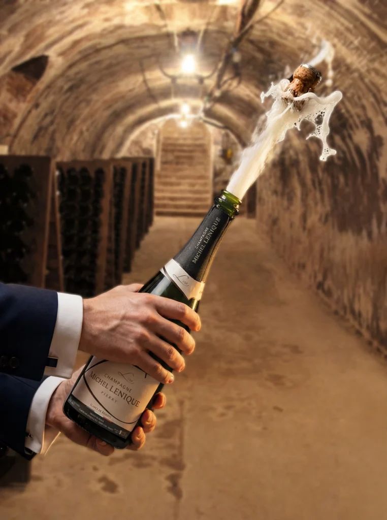 Ouverture bouteille de Champagne Lenique : expression du terroir